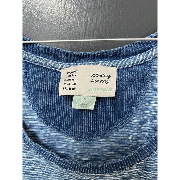 Anthropologie Saturday Sunday Giona Striped Side Slit Sleeveless Midi Dress, M - Picture 4 of 5